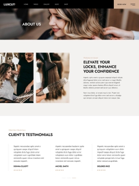 Giao diện Web  Salon tóc #03