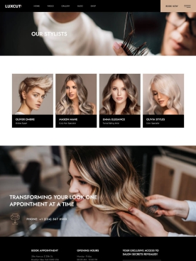 Giao diện Web  Salon tóc #04